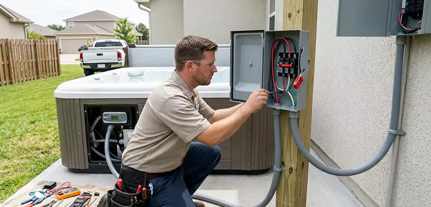 Outdoor Hot Tub Electrical Installation in Hermitage